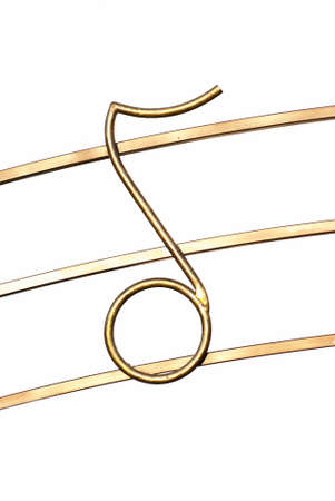 Photo Abstract metal sheet on a stringの写真素材