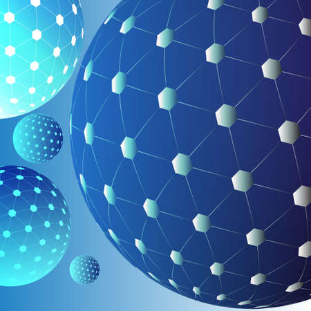 3d polygon abstract futuristic background.のイラスト素材