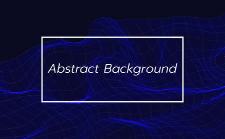 Abstract Waving Line Particle Technology Background.