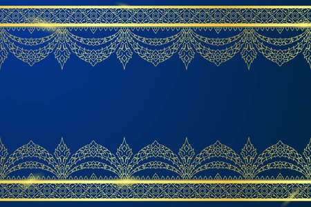 Thai art pattern with gold, Asian Background,Luxury Background.のイラスト素材