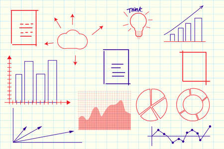 Business Concept Write down on paper.のイラスト素材