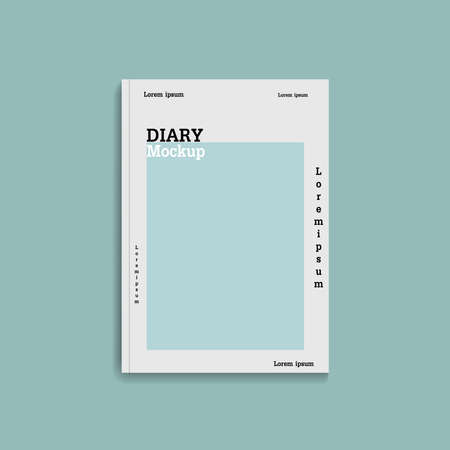 Diry Mockup,Blank photorealistic notebook mockup.のイラスト素材