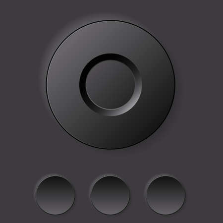 3D Illuminated Buttons Vector Design.のイラスト素材