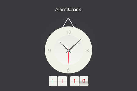 3D Wall Clock,clock showing the time one.のイラスト素材
