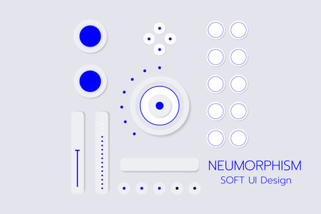 Neumorphic Soft UI Design,3D Buttons Design.のイラスト素材