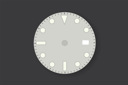 3D Clock design with Dark background.のイラスト素材
