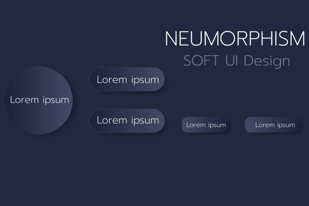 Neumorphic Soft UI Design,3D button.のイラスト素材