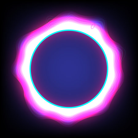 Vector abstract background with dynamic waves, line and particles. Illustration suitable for design.のイラスト素材