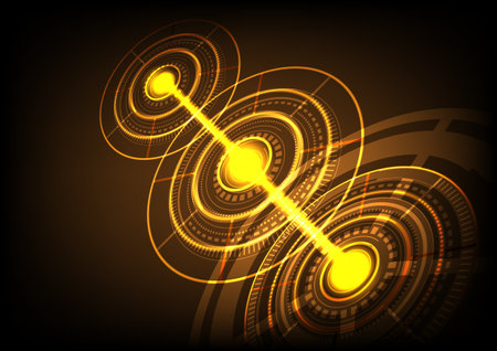 Sci Fi Modern User Interface Elements. Futuristic Abstract HUD. Good for game UI. Circle elements for data infographics. Vector Illustration.のイラスト素材