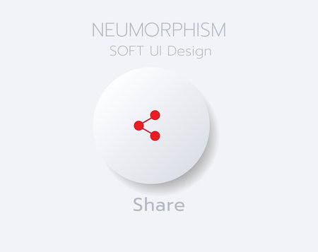 3D Neumorphic Soft UI Design. 3D Bottons.のイラスト素材