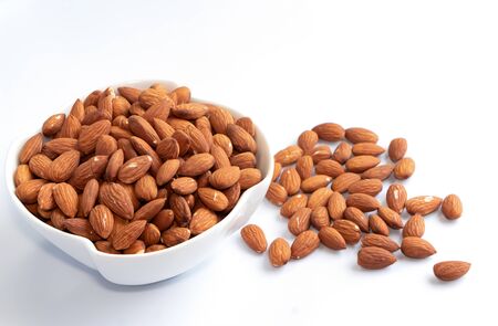 Almonds are useful to help fight free radicals. Strengthens the immune system in the bodyHelps to slow down aging and wrinkles of age wellの写真素材