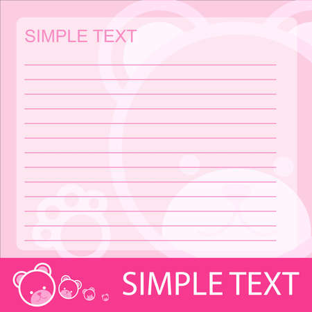 Vector illustration of  post it notes,paper note,letter,conten paper,pink colorのイラスト素材