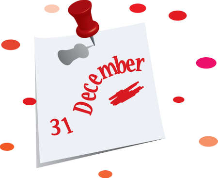 Push Pin And Paper Note at white backgroundのイラスト素材