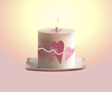 ROMANTIC candleのイラスト素材