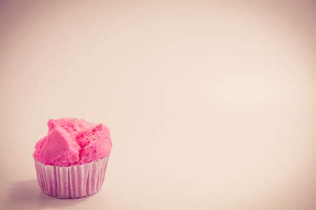 pink cake which is appetizing , fine decorate a color  give vintage