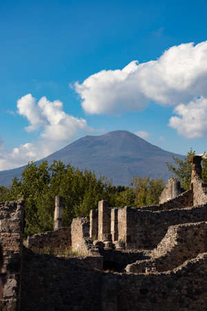 View of Vesuvius from Pompeii