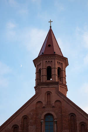 Catholic church on a clear dayの写真素材