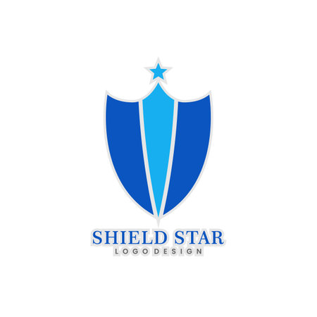 Shield And Star Logo Design Inspirationのイラスト素材