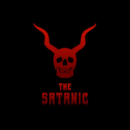 Skull Honrned For Demon Devil Satanic Logo Design Inspiration