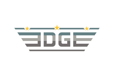 Typography EDGE Simple Vector Design, Letter D And G Logo With Wingsのイラスト素材