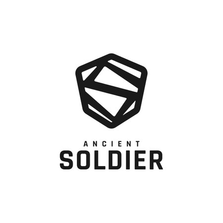 Abstract Initial Letter S with Shield logo designのイラスト素材