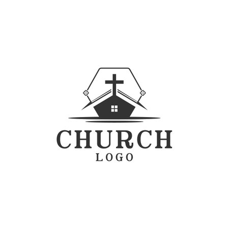 Christian Church Jesus Cross Gospel logo designのイラスト素材