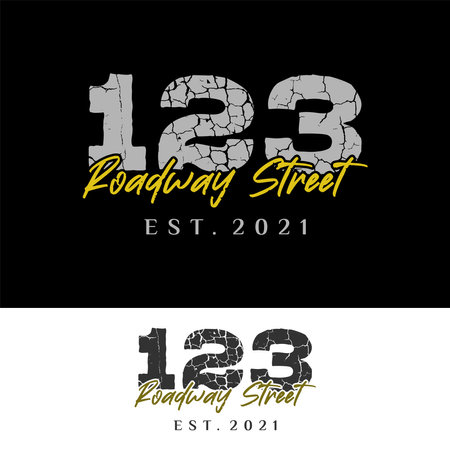 Simple classic lettering typography for old premium elegant luxury label brand product like wine, beer, cloth logo designのイラスト素材