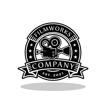 Video Camera Logo design for movie productionのイラスト素材