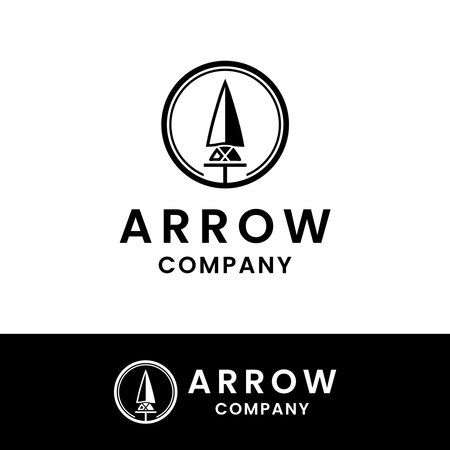 Spear Arrowhead symbol logo designのイラスト素材