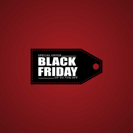 Black Friday Logo, Discount Sale Promo Sticker Labelのイラスト素材