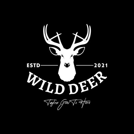 Deer Head Logo For Hunting Clubのイラスト素材