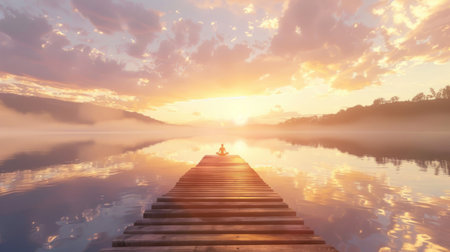 Sunrise Meditation on Pierの素材