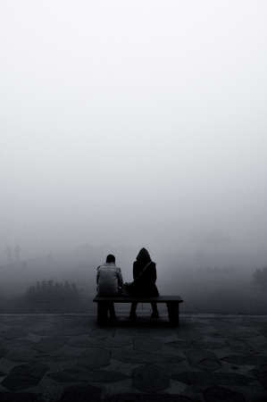 In the winter mist,Tac mahalの写真素材