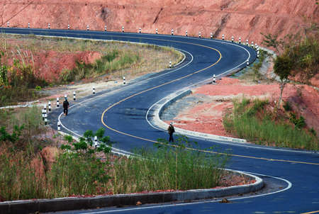 Curve road line