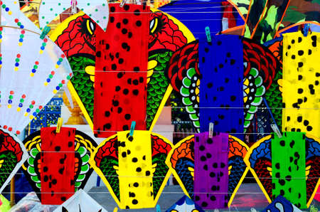 Colorful kites ,Sanam luang Bangkokの写真素材