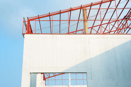 Construction site of small factory の写真素材