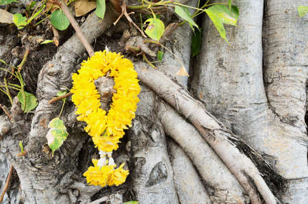 Stub with garlandの写真素材