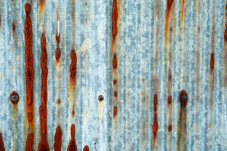 Galvanized iron wall platewith rusty