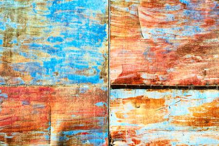 Colorful of steel metal plate with rustyの写真素材