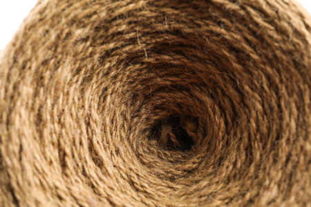 Spool of hemp rope as background. Organic material