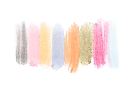 Eyeshadows isolated on white background. Makeup productsの写真素材