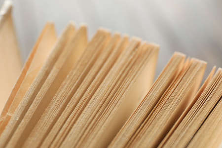 Old book pages, close up. Self-development