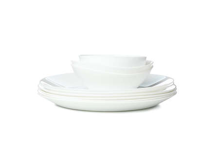 Tableware isolated on white background. Kitchen, serving