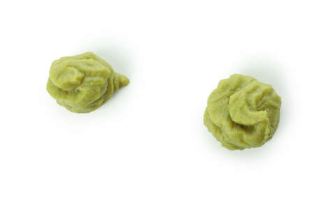 Tasty wasabi sauce isolated on white background