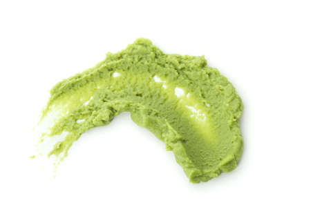 Tasty wasabi sauce isolated on white backgroundの写真素材