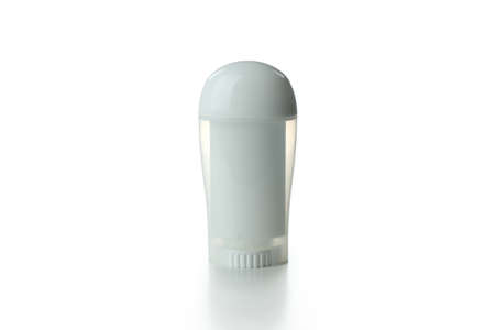 Blank white deodorant isolated on white background