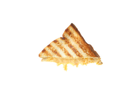 Tasty grilled sandwich isolated on white backgroundの写真素材