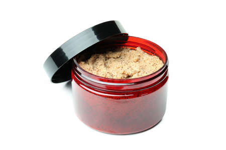 Skin care scrub isolated on white backgroundの写真素材