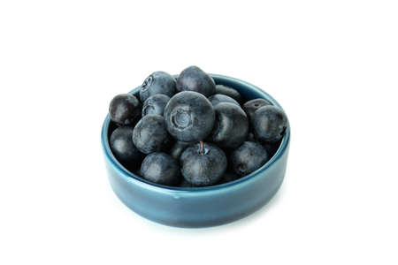 Fresh delicious blueberry isolated on white backgroundの写真素材