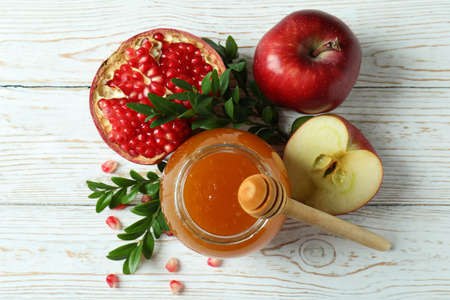 Concept of Jewish New Year Rosh Hashanahの写真素材